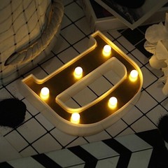 6″ tall GOLD D LED Lighted Marquee Letters Sign Party Wedding Events Decorations