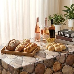 Tegeme 200 ft x 54 Inch Cobblestone Wall Tablecloth Roll Castle Wall Backdrop…