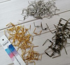 200Pcs Swirl Shaped 3 Color Metal Hook 14mm Hanger Connector Crystal Ornament