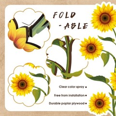 Ferraycle Wooden Sunflower Wall Decor Hanging Sunflower Outdoor Decor Rustic …