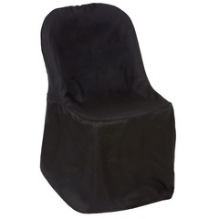 100 Black Polyester FOLDING Flat CHAIR COVERS Wedding Party Banquet Decorations