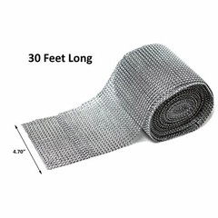 HUJI Diamond Silver Rhinestone Mesh Ribbon Wrap for Wedding Cake Party Supplies