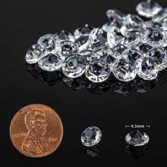 FUTUREPLUSX 10000 PCS Mini Clear Diamonds, 4.5mm Acrylic Crystal Diamond Fillers