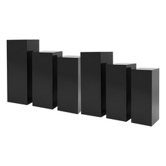 6pcs Metal Cuboid Stands DISPLAY BOXES Pedestal Modern Columns Party Event