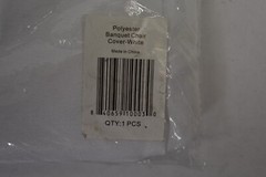 Lot of 3 Polyester Banquet Chair Covers White Wedding Event Decorations