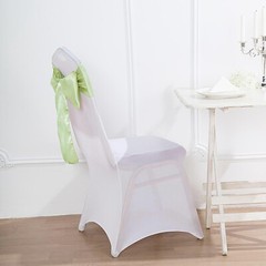 10 Apple Green Satin CHAIR SASHES Ties Bows Wedding Ceremony Party Decorations