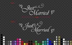Just Married Wedding Car Decal Sticker Window Banner Removable Vinyl
