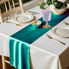 Satin Chair Sashes Teal 7×108 Inch Wedding Party Banquets Events Reusable New