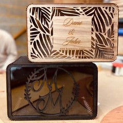 Personalised Wooden Wedding Card Wishing Box – Rectangle