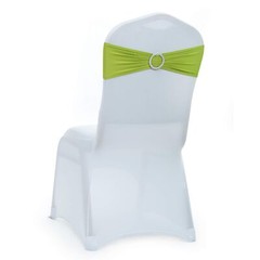 MDS-MEGADECORSUPPLY Chair Sash, 25 pcs Apple Green, Spandex Chair Cover Band …
