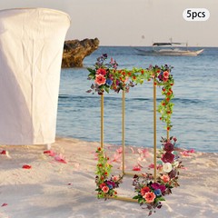 Wedding Flower Stand, Gold Flower Holder, Rectangular Flower Rack