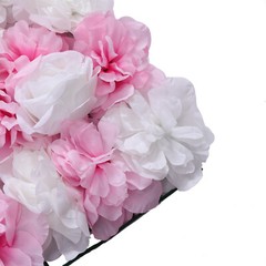 Flower Wall Panel 24″ x 16″ Artificial Roses Dahlias for Wedding & Party TOP