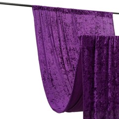 PURPLE 5 ft Premium Velvet Backdrop Curtain Party Wedding Booth Decorations