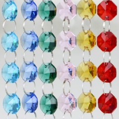 1m/3.3ft Colorful Crystal 14mm Octagonal Bead Garland Strands Garland Chandelier