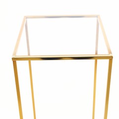 11*11*31in Modern Gold Rectangular Iron Flower Display Rack With Acrylic Plate