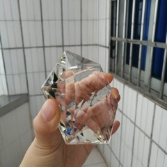 1PCS 100MM Clear Glass Crystal Large Hexagram Prisms Pendant SunCatcher Fengshui