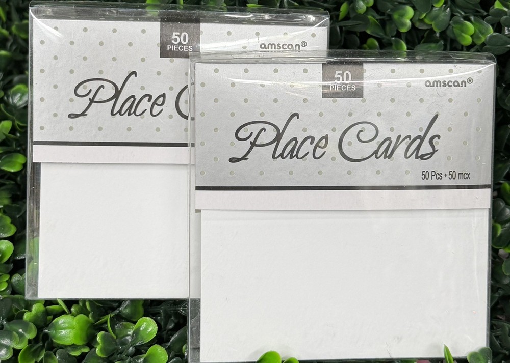 50 White Seating Place Cards-Any Formal Event – Wedding Celebration
