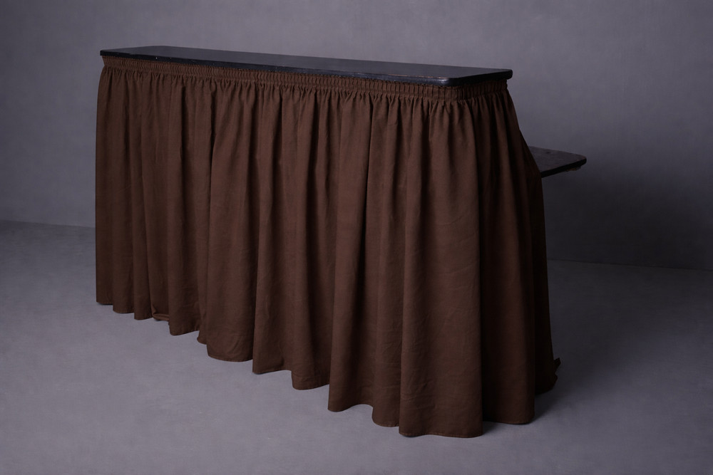 Skirting Lot (2 pieces) 8′ long, 42″ tall Brown Polyester