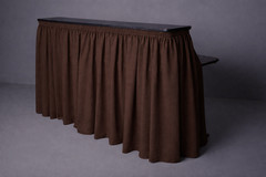Skirting Lot (2 pieces) 8′ long, 42″ tall Brown Polyester