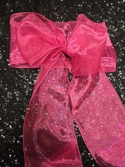 66pc Sheer Chair Decor Bow Sash 104″x6 Magenta Hot Pink #4 Wedding Party Organza