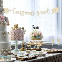 Graduation Banner – 9 ft Pre-Strung Congrats Grad Banner, Graduation Party De…