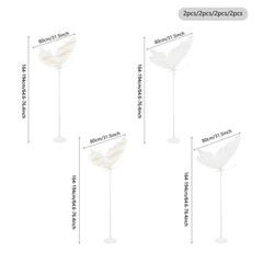 Gold, White/Pure White Decor Lamp 2PCS Butterfly Floor Lamp LED Ambient Light