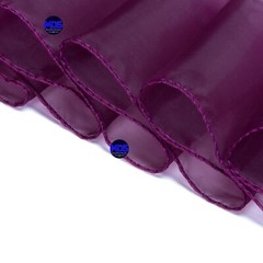 100 Dark Purple Organza Chair Sash Bow Wedding Party Event Decoration, Free Ship