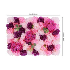 6 Pcs Artificial Flower Wall Panel For Wedding Backdrop Decor Outdoor 60X40CM