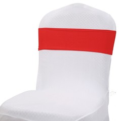 100 Spandex Stretch Chair Cover Sashes Bows for Wedding Party (Red) ~ FREE SHIP