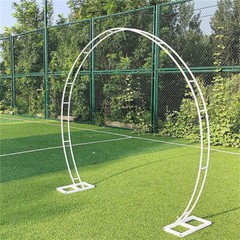 2.2/2.4M Round Metal Wedding Arch Frame Moongate Base Garden Arbor CircularStand