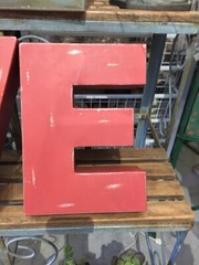 NEW Large RED Galvanized Metal LOVE- SIGN LETTERS approx. 12″ Tall