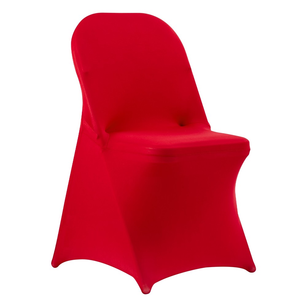 Uimoso 50PCS Red Stretch Spandex Chair Covers for Weddings, Parties, and Dining