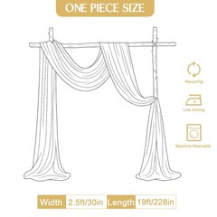 12 Panels Sage Green Wedding Arch W(30″) x H(19ft), 12 Panels,