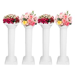 4pcs Column Pillar Pedestal Statue Sculpture Decor Roman Architecture Sculpture