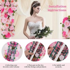 Pack of 10 Wedding Arch Decorations, 20.47 inch Artificial Flower Table