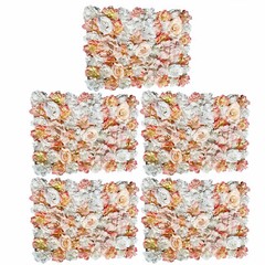 Artificial Silk Flower Wall Panel Floral Backdrop Party Wedding Decoration 5PCS