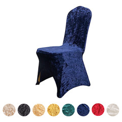 Crushed Velvet Fitted Spandex Banquet Chair Cover Party Events Home Decorations