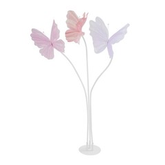 2Pcs Artificial Butterflie Decoration with Standing Base Realistic Wedding Decor