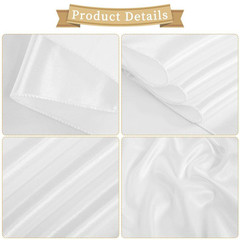 7 In. X 108 In. Satin Chair Sashes Bows Universal Chair Cover for Wedding Event