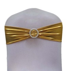 200 Metallic Spandex Chair Band for Folding Banquet Lycra Universal Chair Covers