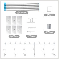 10’x50′ Backdrop Stand Pipe Kit,Background Support System Curtain Frame HOT NEW