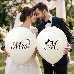 37 Pcs Wedding Car Decorations – Just Married Jumbo Bows, Vines, Balloons & Sign