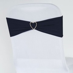10 Navy Blue Spandex STRETCHABLE CHAIR SASHES Wedding Party Decorations SALE