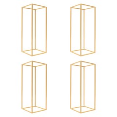 4 PCs Gold Wedding Flower Stand Simple Structure Wedding Flower Stand For Home