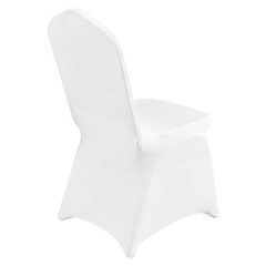 VEVOR 100PCS White Stretch Spandex Folding Chair Covers for Wedding Party Dining