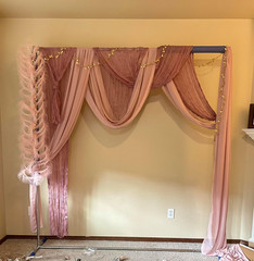 Wedding Arch Draping Fabric Backdrop 1 Panel 60″ X 26Ft Dusty Rose Drapes Curtai