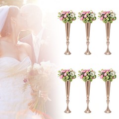 6 Pcs Wedding Vase Props Welcome Area Decor 22.2″ Height European for Wedding