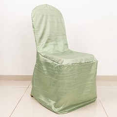 SAGE GREEN Crinkle Crushed Taffeta Banquet CHAIR COVER Party Wedding Events