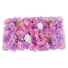 6X Artificial Flower Walls Silk Rose Hydrangea Floral Panels for Wedding 15*15in