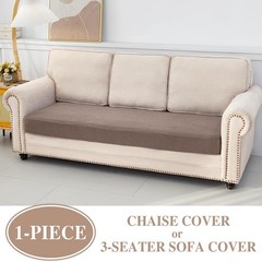 Couch Cushion Cover Chaise Lounge Cover Washable Separate Seat Chaise Couch C…